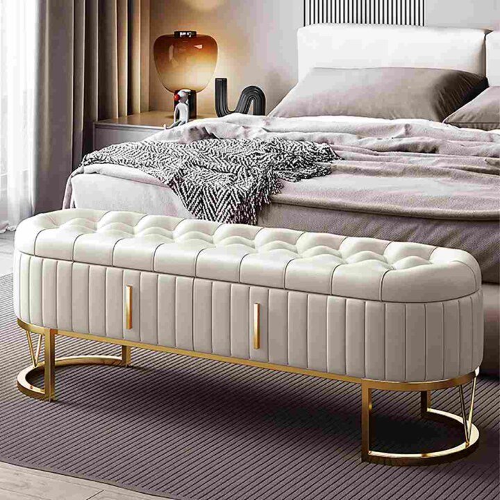 ASTORIA GOLD ACCENT DESIGNER BENCH