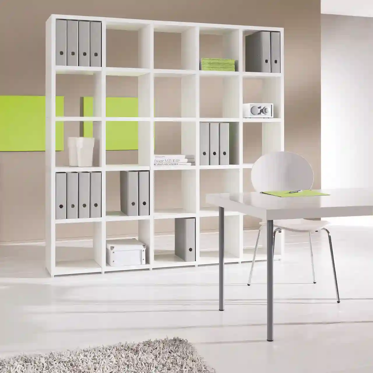 RENZO CONTEMPORARY GRID BOOKCASE