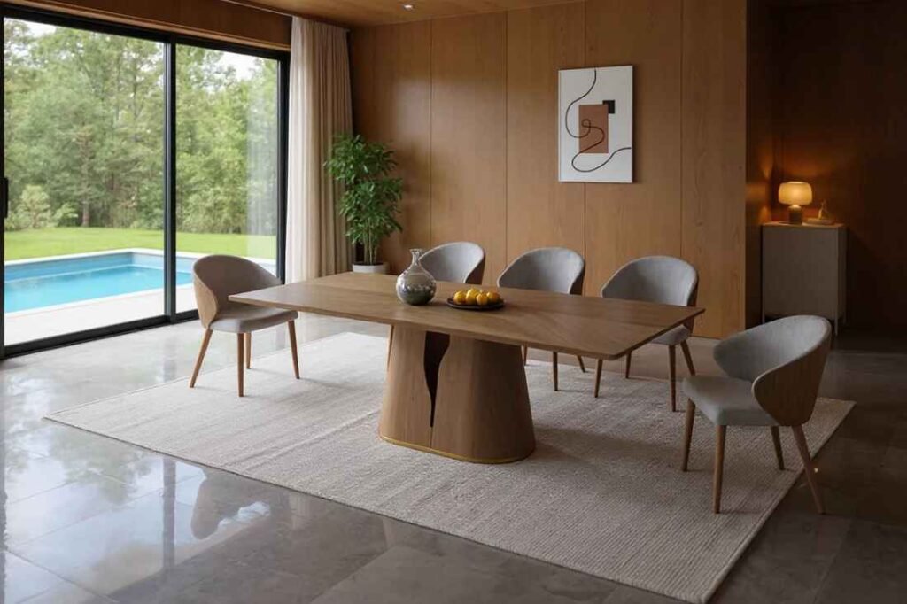 FLORENCE WOOD TOP DINING TABLE