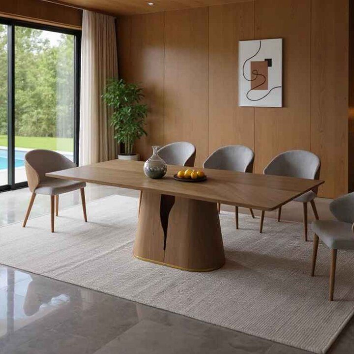 FLORENCE WOOD TOP DINING TABLE