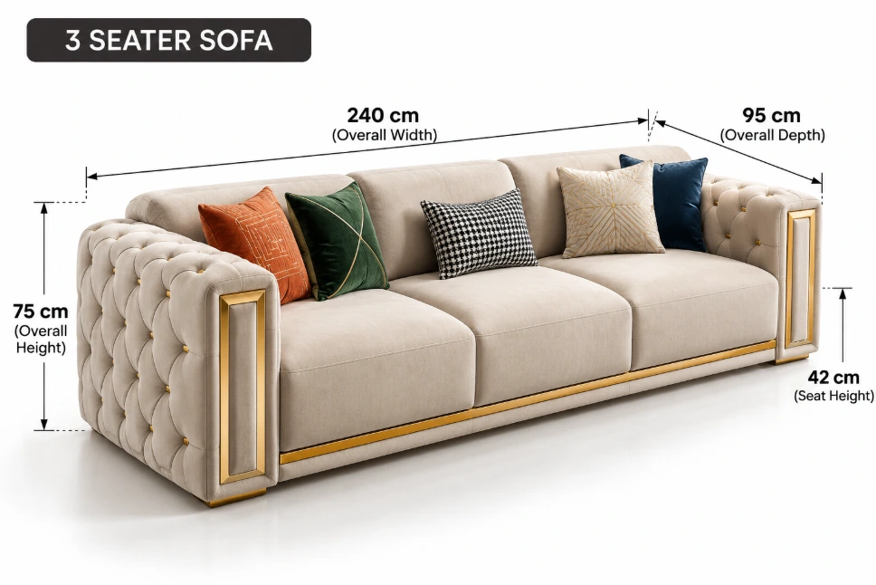 MONTERO EXECUTIVE LUXURY SOFA - 3-Piece Luxury Lounge Suite (3+2+1) - Image 2