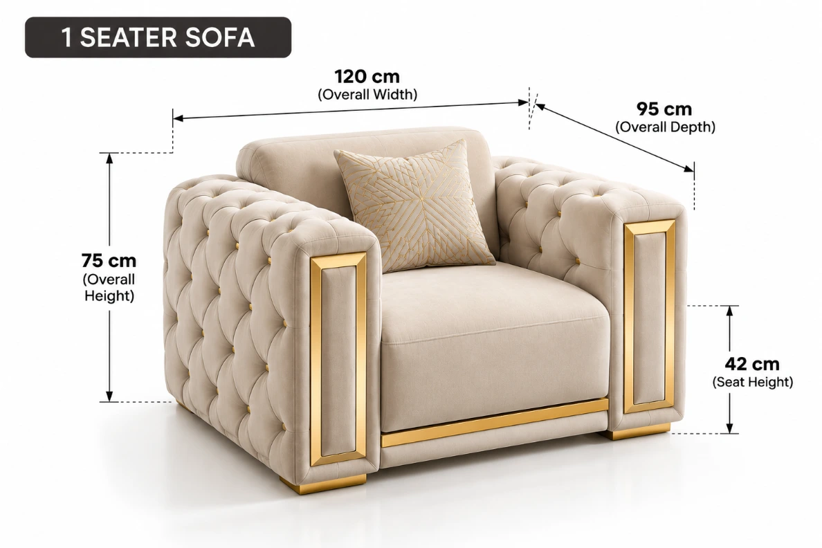MONTERO EXECUTIVE LUXURY SOFA - 3-Piece Luxury Lounge Suite (3+2+1) - Image 4