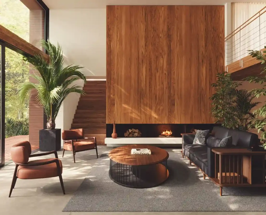 LUCENTO DESIGNER WOOD LOUNGE CHAIR