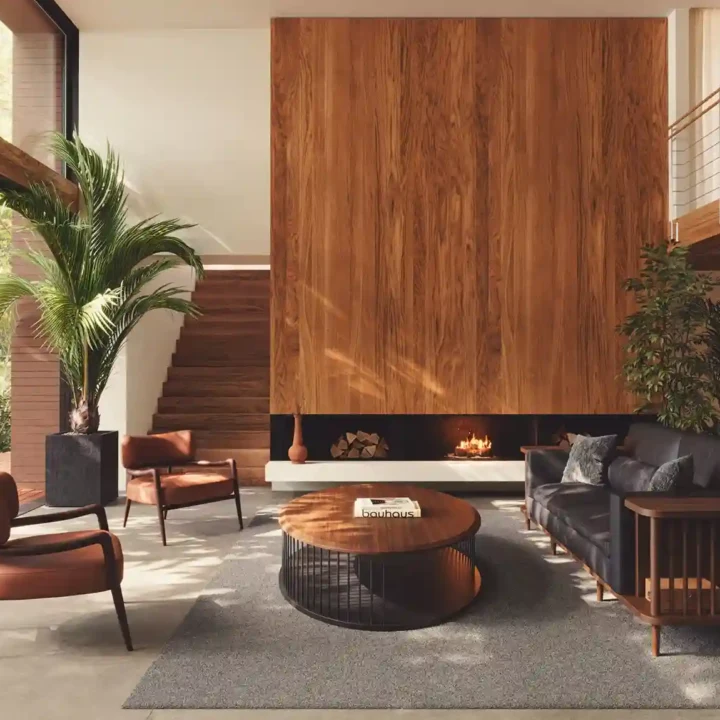LUCENTO DESIGNER WOOD LOUNGE CHAIR