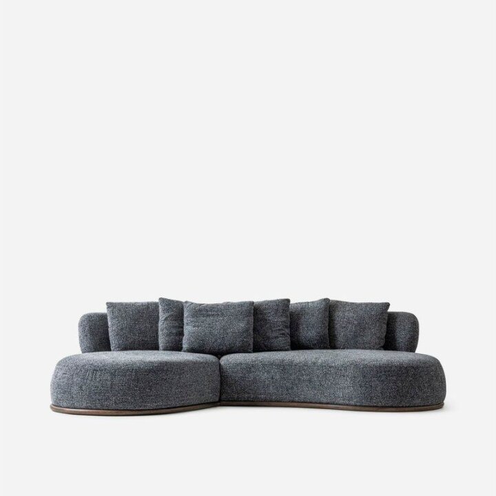Vianno Sculptured Corner Couch Textured