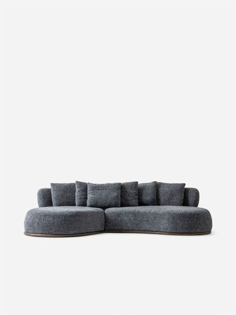 Vianno Sculptured Corner Couch Textured