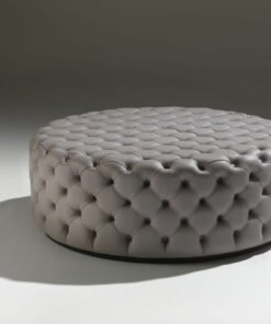 Round Buttoned Ottoman