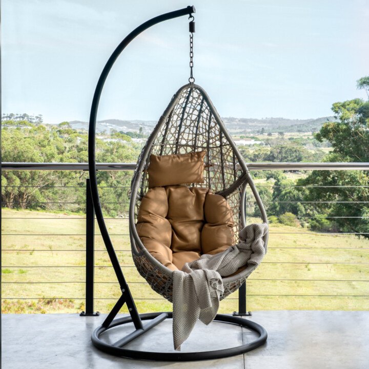 Addilyn Hanging Chair – Caramel