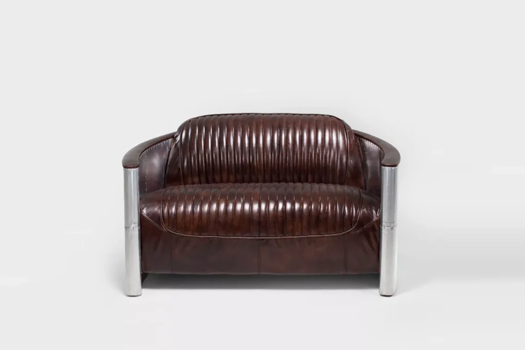 Hawker 2 Seater Leather Couch – Vintage Brown