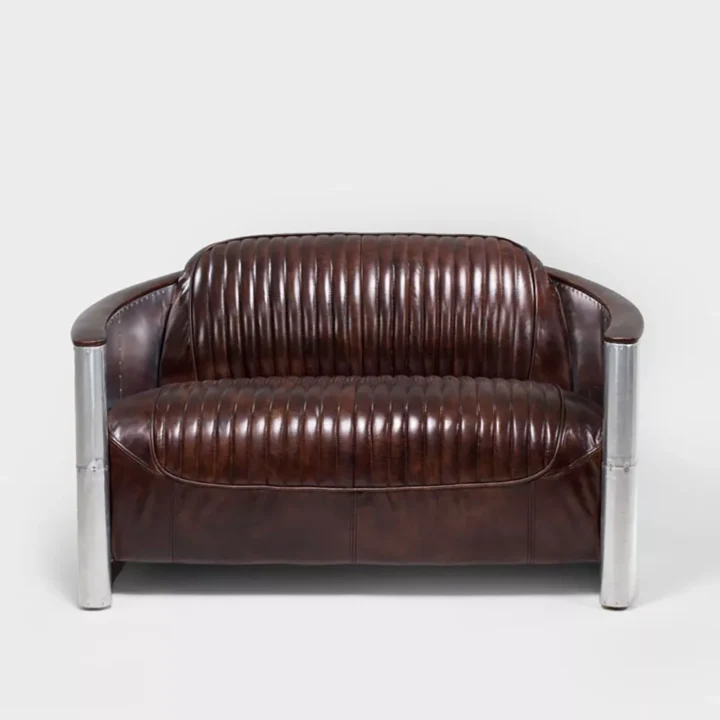 Hawker 2 Seater Leather Couch – Vintage Brown