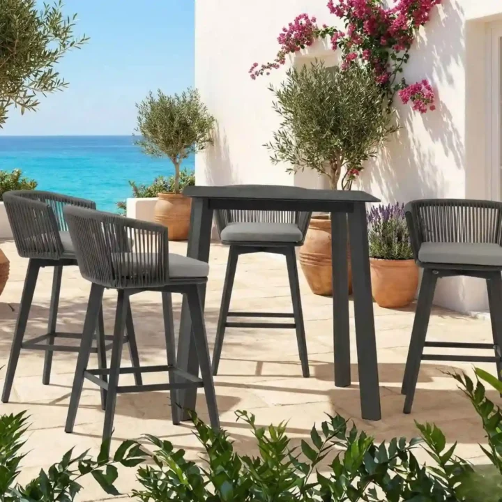 Diva 4 Seater Bar Table – Anthracite