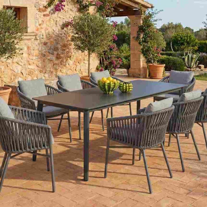 Diva 8 Seater Dining Table – Anthracite