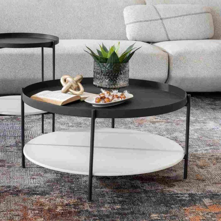 Tray Coffee Table – Black & White
