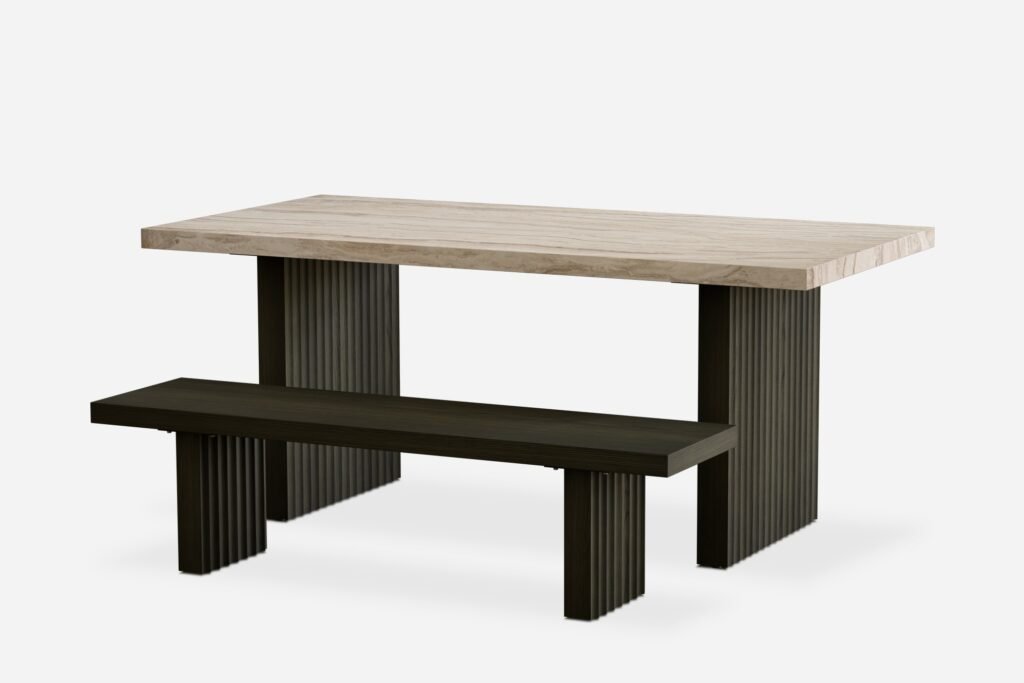 Dean Dining Table With Bench Set