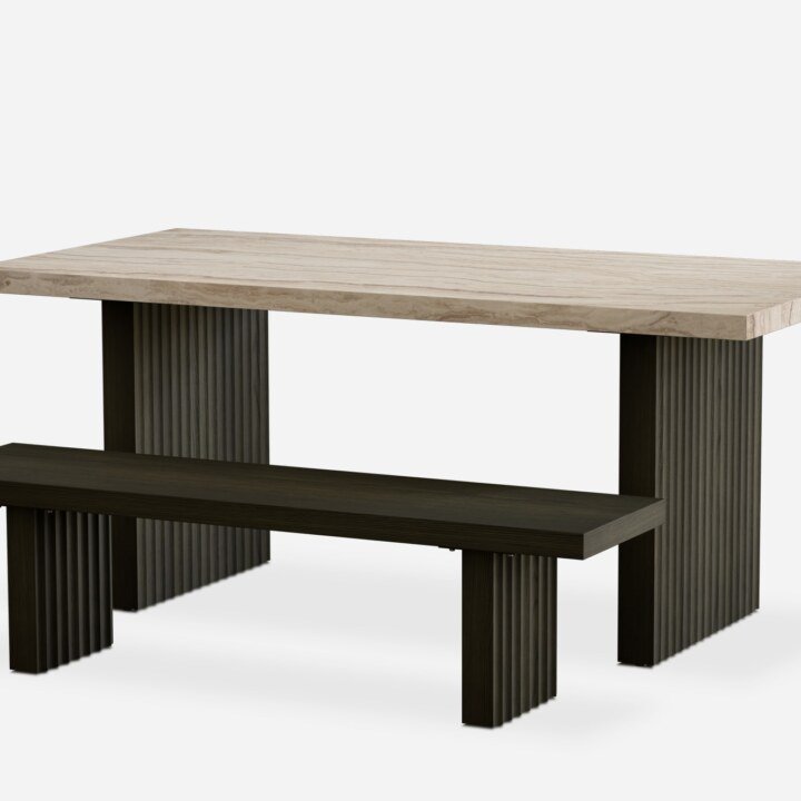 Dean Dining Table With Bench Set