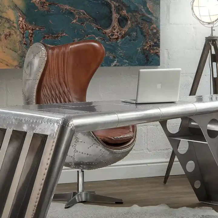 Hawker Aluminium Desk & Hawker Egg Chair