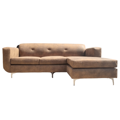 Lifestyle Brown Universal 3 Seater With Ottoman Couch Set Col Tb23