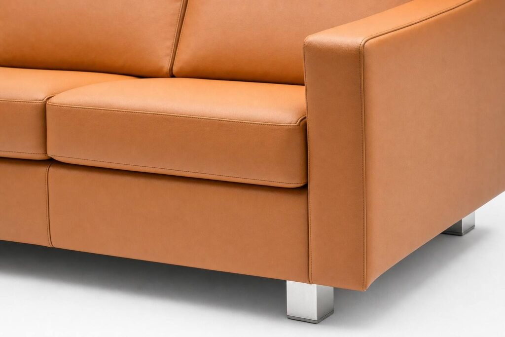 Leather Sofa Closeup