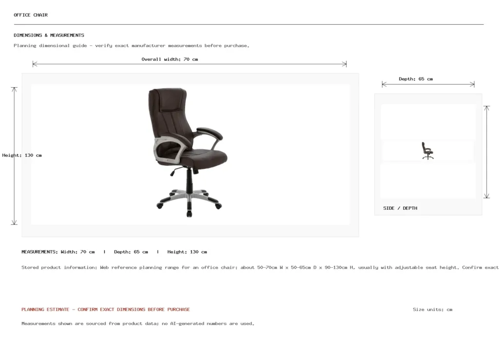 Office Chair Dimension