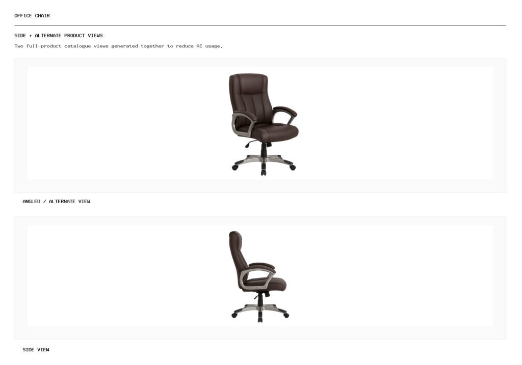 Office Chair angled alternate and side product views
