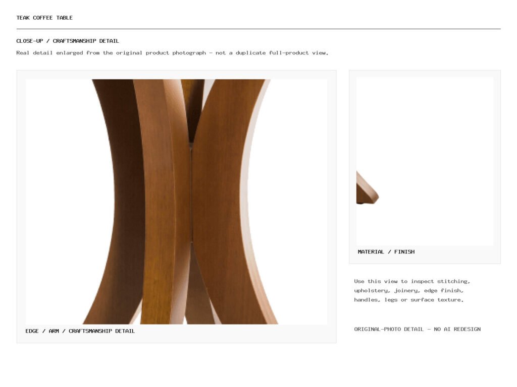 Teak Coffee Table Closeup