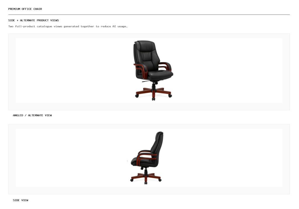 Premium Office Chair angled alternate and side product views