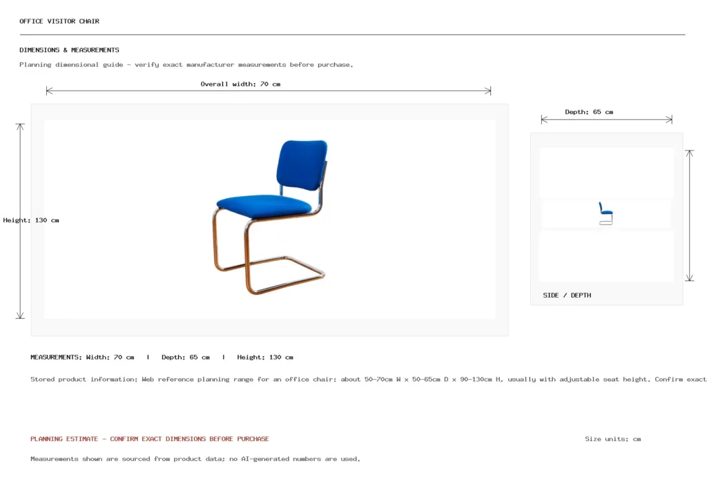 Office Visitor Chair Dimension