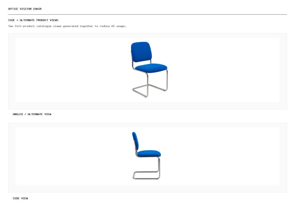 Office Visitor Chair angled alternate and side product views