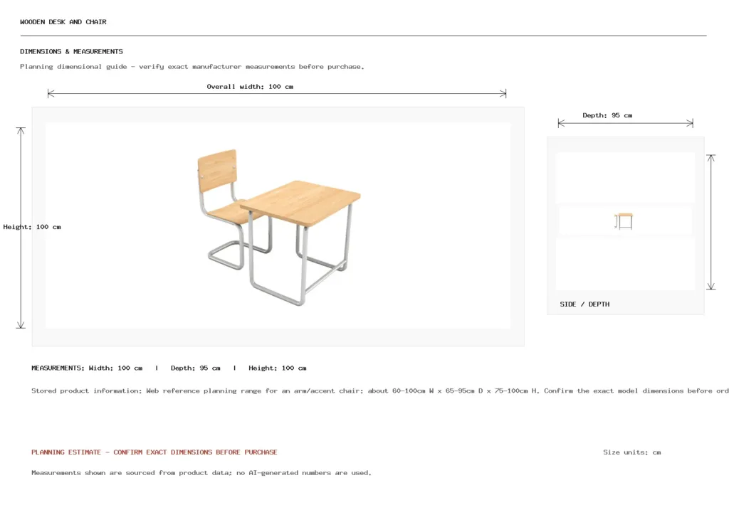 Wooden Desk And Chair Dimension