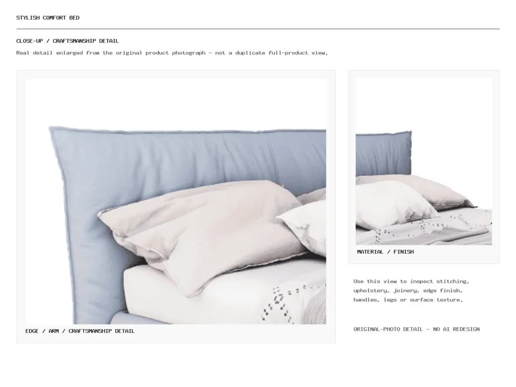 Stylish Comfort Bed Closeup