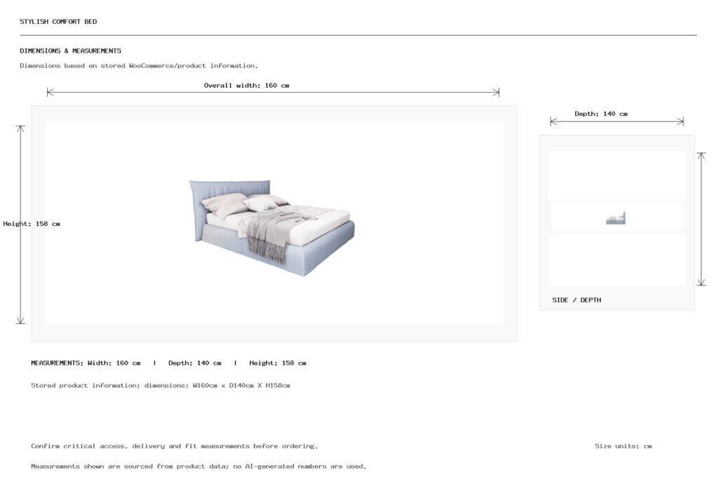 Stylish Comfort Bed Dimension