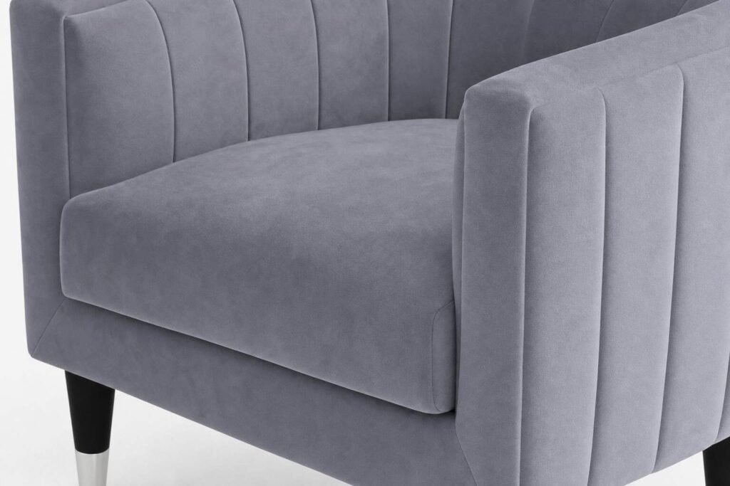 Velvet Relaxer Sofa Closeup