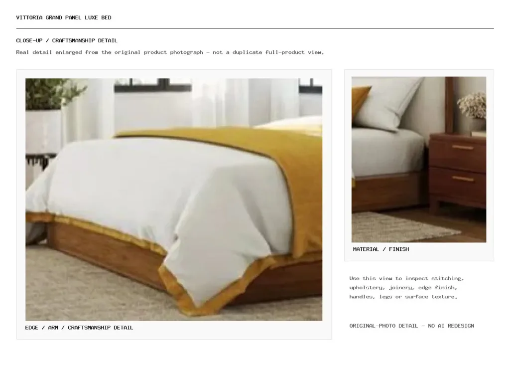 VITTORIA GRAND PANEL LUXE BED Closeup
