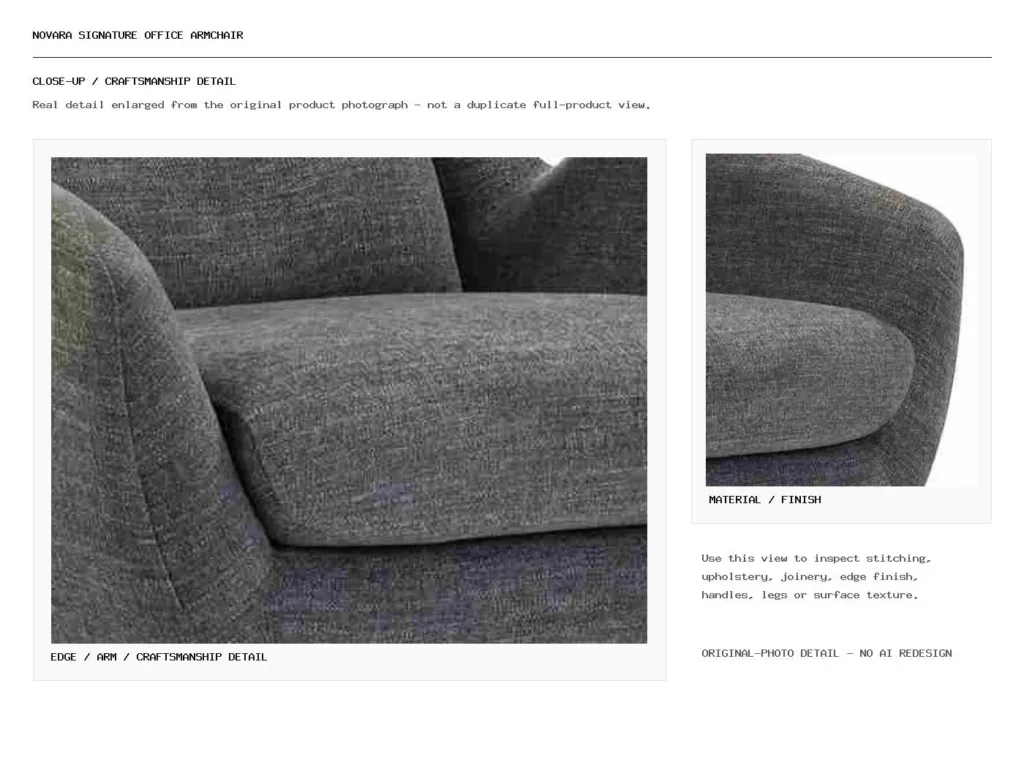 NOVARA SIGNATURE OFFICE ARMCHAIR Closeup