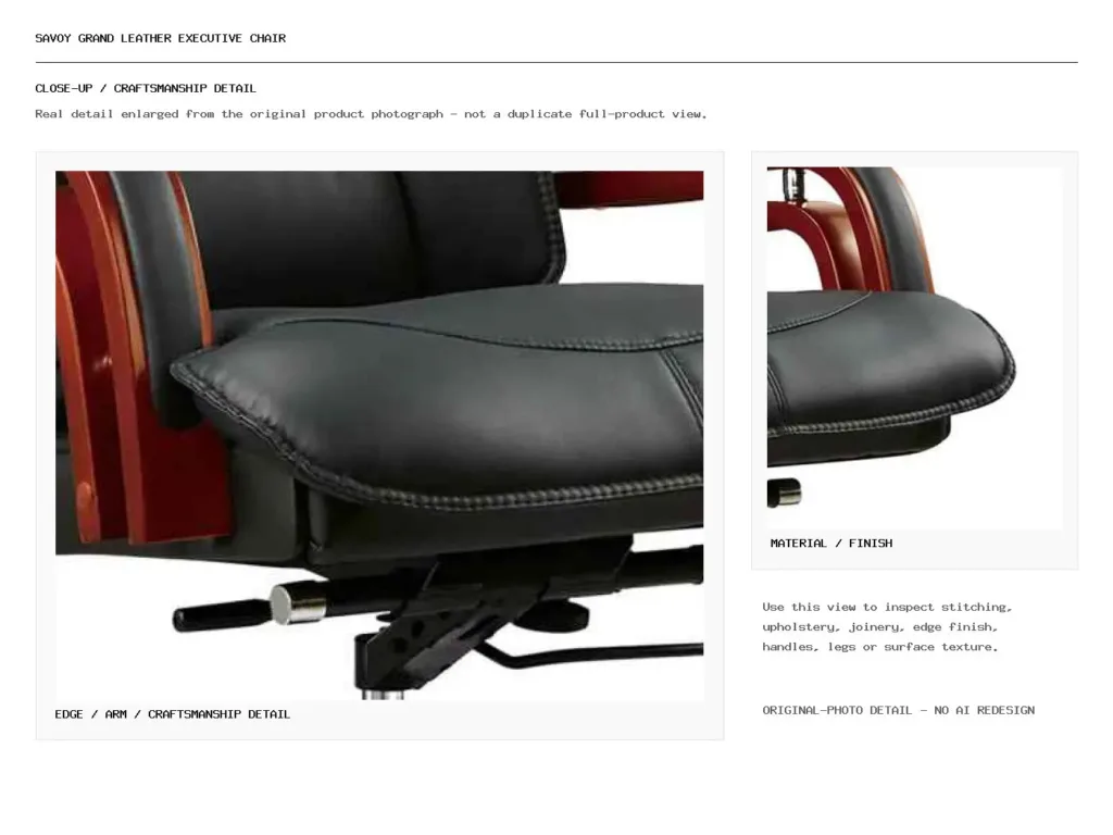 SAVOY GRAND LEATHER EXECUTIVE CHAIR Closeup