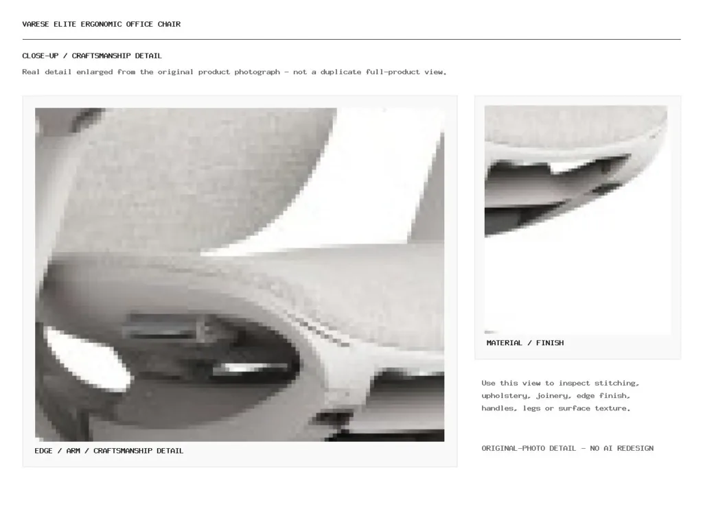 VARESE ELITE ERGONOMIC OFFICE CHAIR Closeup