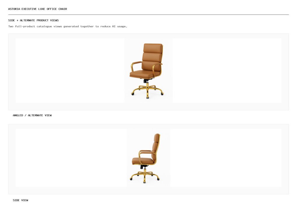 ASTORIA EXECUTIVE LUXE OFFICE CHAIR angled alternate and side product views