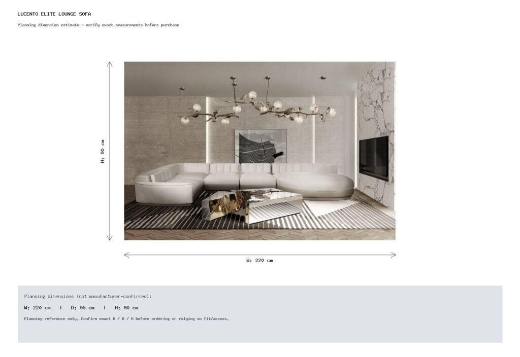 LUCENTO ELITE LOUNGE SOFA Dimension