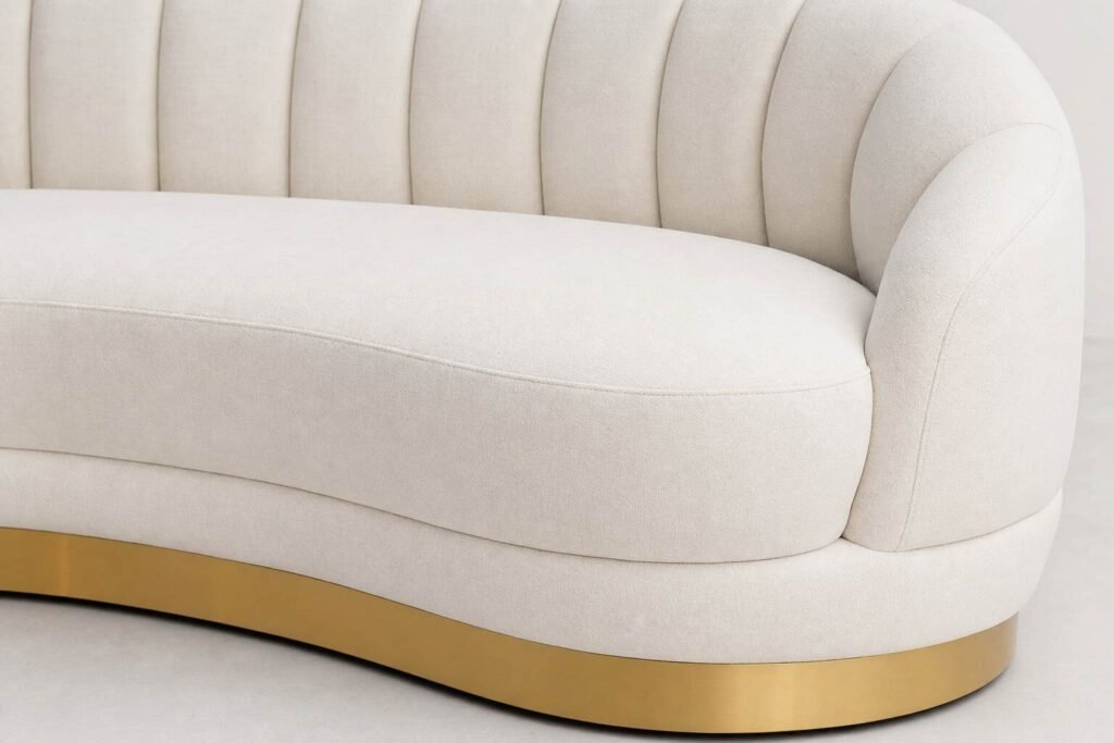 RENZO LUXE CURVED SOFA Closeup