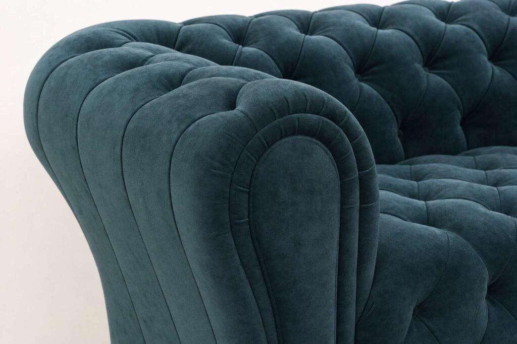 SAVERIO MODERN PANEL SOFA Closeup