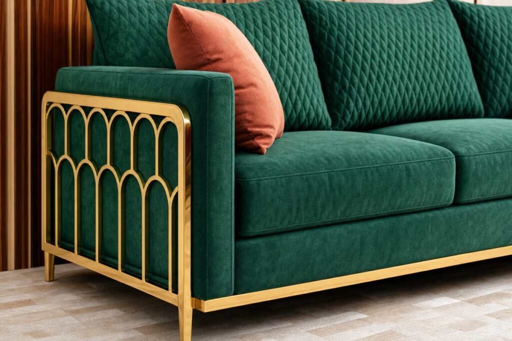 CELESTIA PRESTIGE VELVET SOFA Closeup