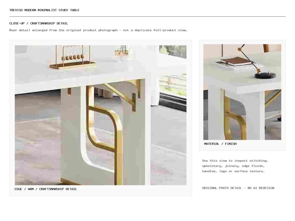 TREVISO MODERN MINIMALIST STUDY TABLE Closeup