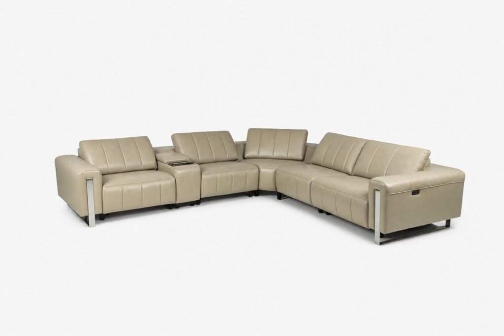 Mellow Motion Full Corner Leather Taupe Alternate