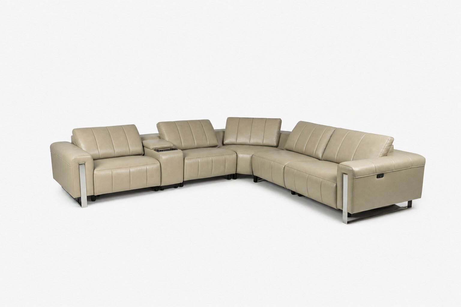 Mellow Motion Full Corner Leather Taupe Alternate