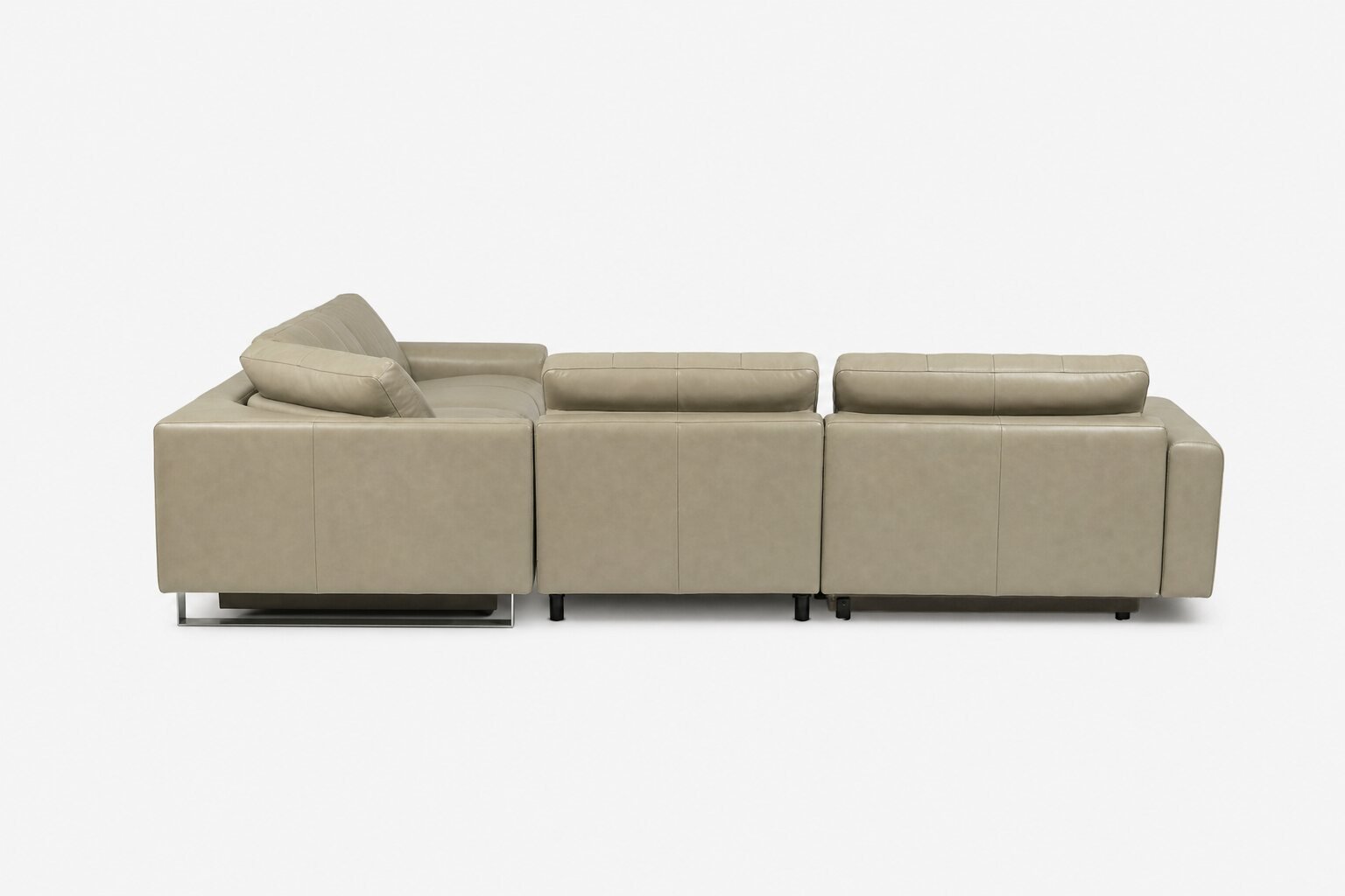 Mellow Motion Full Corner Leather Taupe Rear