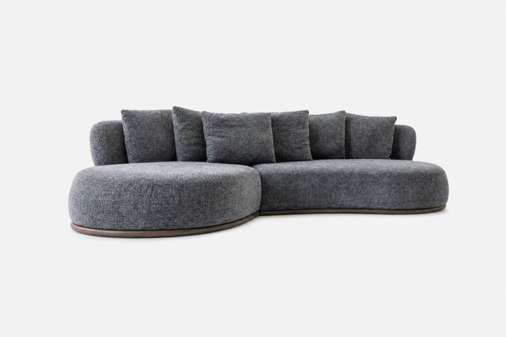 Vianno Sculptured Corner Couch Textured Alternate