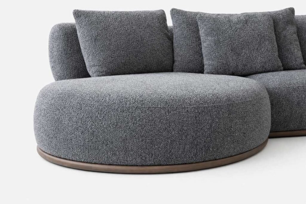 Vianno Sculptured Corner Couch Textured Closeup