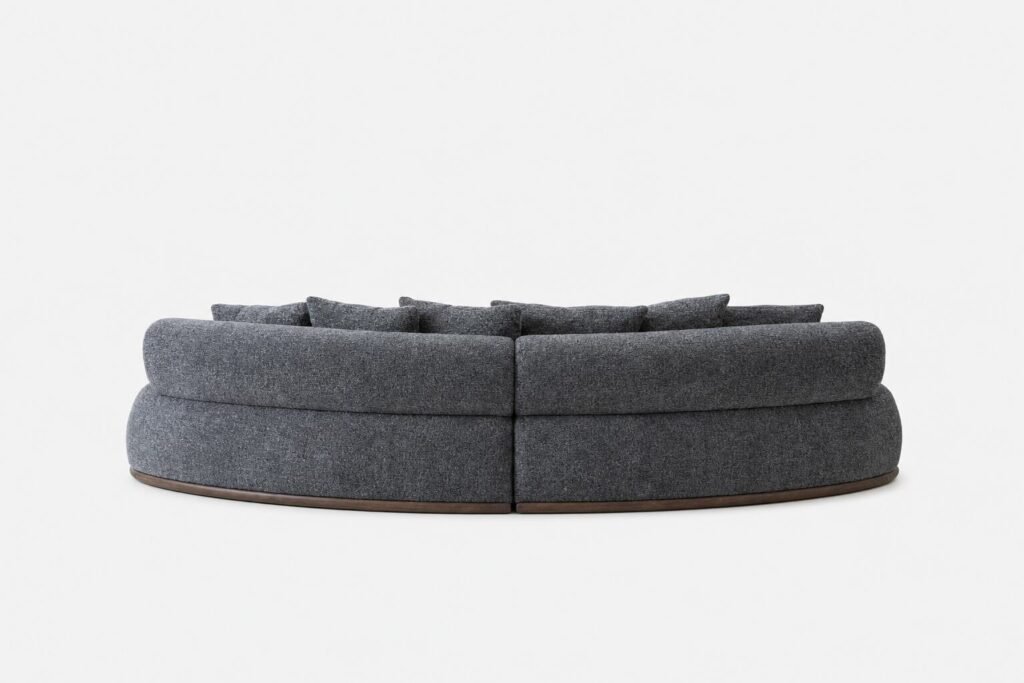 Vianno Sculptured Corner Couch Textured Rear