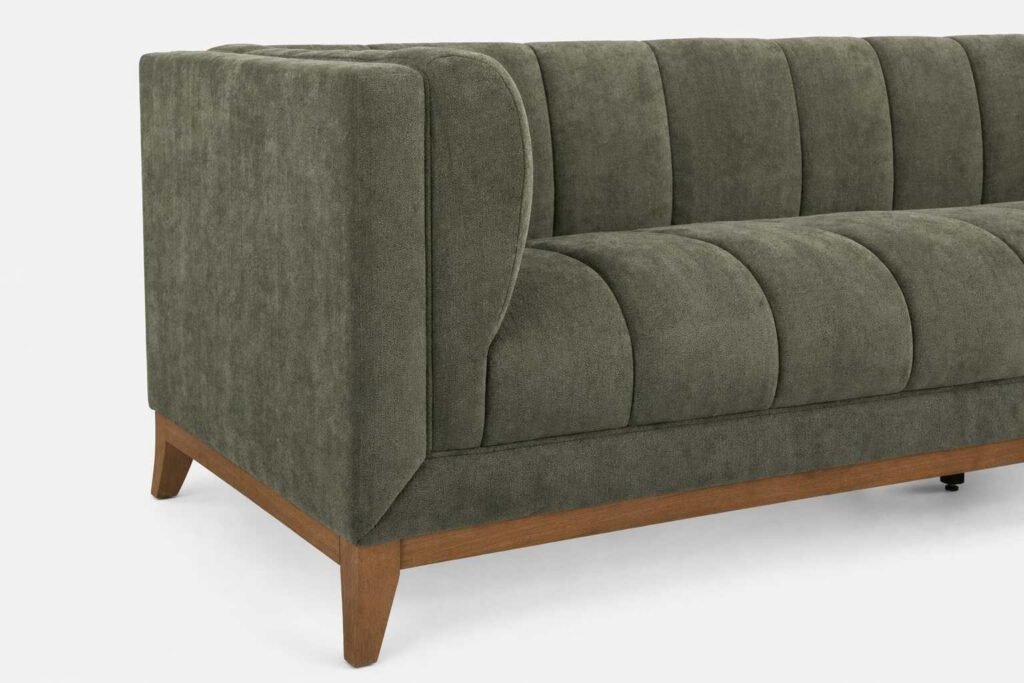 Audrey 4 Seater Couch Danny Olive Closeup