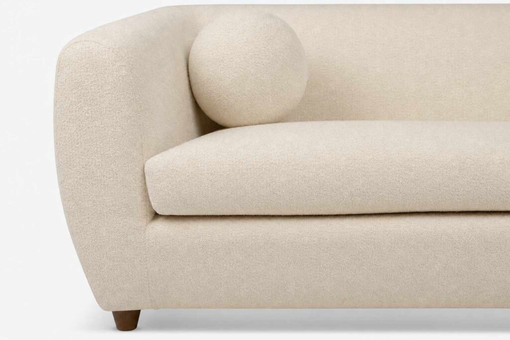 Ellis 4 Seater Couch LuxGuard Boucle Snowdown Nougat Closeup